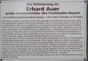 Gedenktafel in Giengen an der Brenz