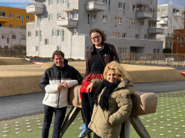 Markus Lutz, Louisa Pehle (SPD-Sendling) und Christina Chatziparasidou