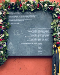 Gedenktafel für Opfer der NSU Morde